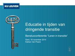 Bekijk hier de presentatie van Dr. Katrien Van Poeck, pdf