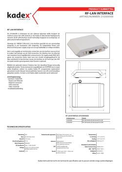 Kadex - 210305500 RF-LAN interface datasheet