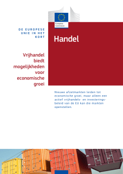 Vrijhandel biedt mogelijkheden voor economische groei