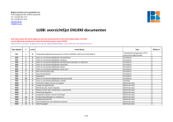 LIJ08: overzichtlijst EN1090 documenten