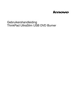 Gebruikershandleiding ThinkPad UltraSlim USB DVD Burner