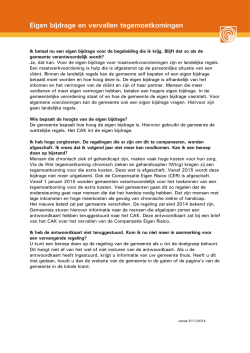 Eigen bijdrage en vervallen tegemoetkomingen - Gemiva