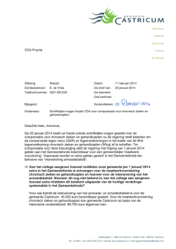 05 Beantwoording vragen CDA chronisch zieken