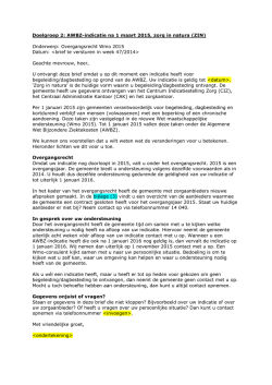 Doelgroep 2: AWBZ-indicatie na 1 maart 2015, zorg in
