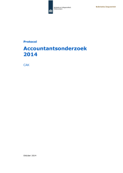 Protocol Accountantsonderzoek 2014 CAK [PDF]
