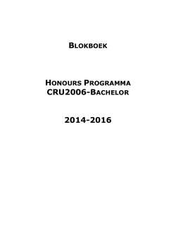 Blokboek HP bachelor 2014