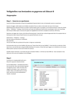 Veilig stellen Educat-B gegevens
