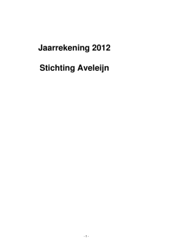 Jaarrekening 2012 Aveleijn Definitief