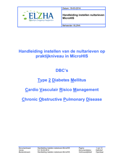 Handleiding instellen nultarieven Microhis versie 5.0
