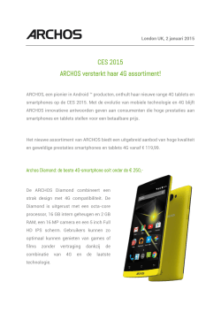 CES 2015 ARCHOS versterkt haar 4G assortiment!