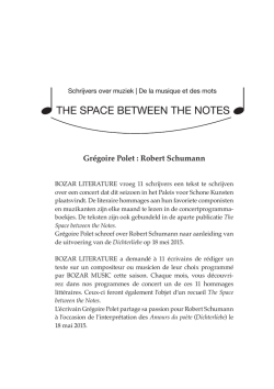 Gr&eacute;goire Polet : Robert Schumann