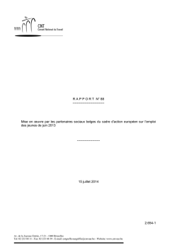 RAPPORT 88 du 15.07.2014