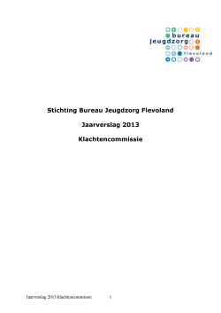 Stichting Bureau Jeugdzorg Flevoland Jaarverslag 2013