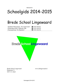 Schoolgids 2014-2015 - Brede School Lingewaard