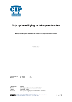 Grip op beveiliging in inkoopcontracten