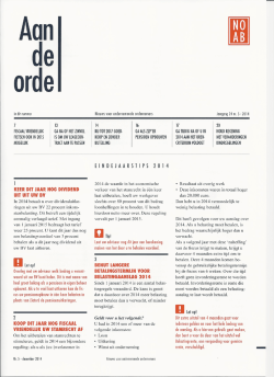download nieuwsbrief - Administratiekantoor G. Verseput BV