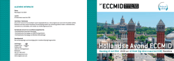 Hollandse Avond eCCmiD - Vereniging voor Infectieziekten