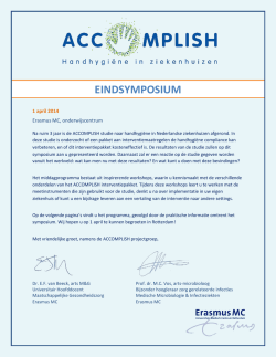 EINDSYMPOSIUM - Accomplish Handhygi&euml;ne