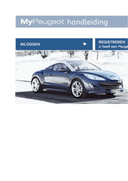 Handleiding MyPeugeot