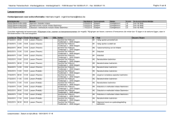 lesrooster voor de cursus initator Badminton