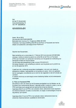 brief - Provincie Drenthe