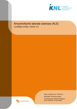 Richtlijn: Amyotrofische laterale sclerose (ALS) (2.0)