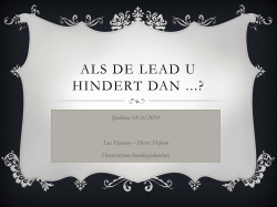Als uw lead u hindert dan .