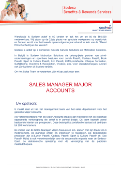 SALES MANAGER MAJOR ACCOUNTS