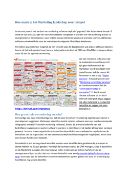 Hoe maak je het Marketing landschap weer simpel