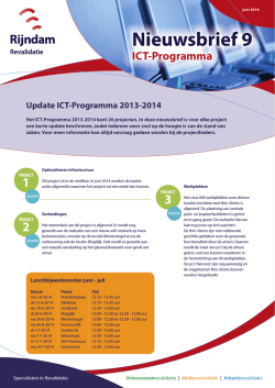 ITC nieuwsbrief_9.indd - Rijndam Revalidatiecentrum