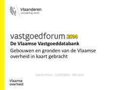 De Vlaamse Vastgoeddatabank Gebouwen en gronden van de Vlaamse
