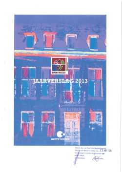 jaarverslag 2013 - Lokaal dienstencentrum Allegro