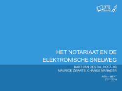 Het notariaat en de elektronische snelweg