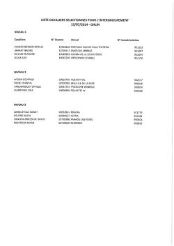 INTERGROUPEMENT 2014