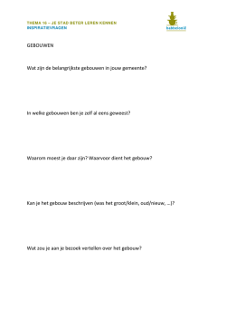 inspiratievragen "Je eigen stad beter leren kennen"