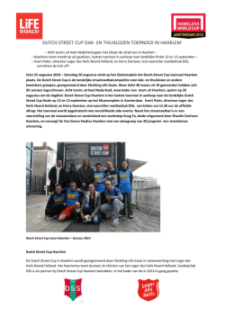 dutch street cup dak- en thuislozen toernooi in haarlem