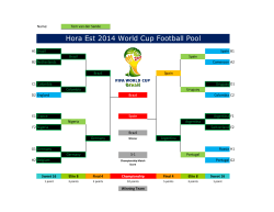 Hora Est 2014 World Cup Football Pool