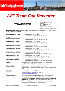14 Team Cup Deventer - Budo Vereniging Deventer