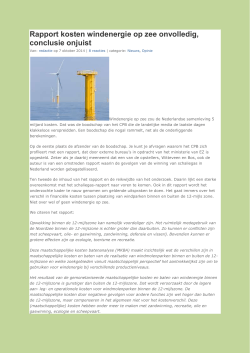 Rapport windenergie onvolledig