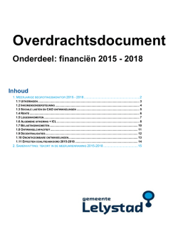 Doorkijk Financiën 2015-2018