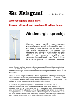 Windenergie sprookje - De Groene Rekenkamer