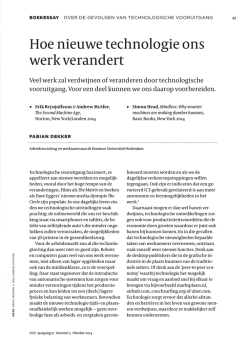 Hoe nieuwe technologie ons werk verandert
