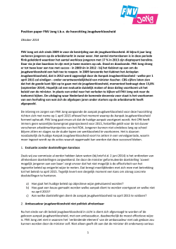 Position paper FNV Jong t.b.v. de hoorzitting Jeugdwerkloosheid