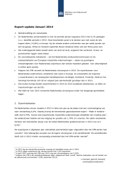 Export-update januari 2014 RVO - Rijksdienst voor Ondernemend