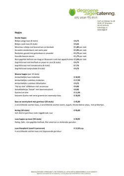 hapjes lijst - De Groene Jager Catering