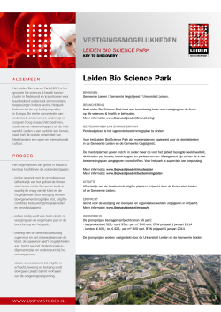 Algemene factsheet - Home - Leiden Bio Science Park Vastgoed