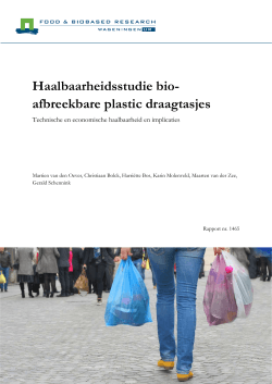 Haalbaarheidsstudie bio-abreekbare plastic