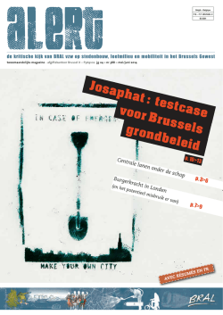 Josaphat : testcase : voor Brussels :: grondbeleid
