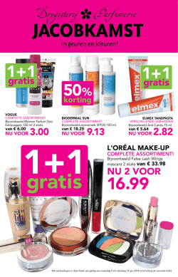gratis - Drogisterij-Parfumerie Jacob Kamst