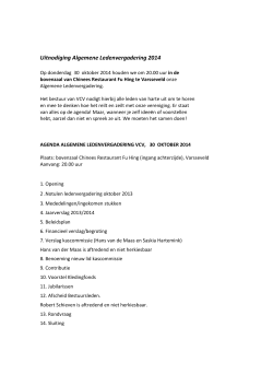 Agenda ALV 2014 - Volleybalclub Varsseveld